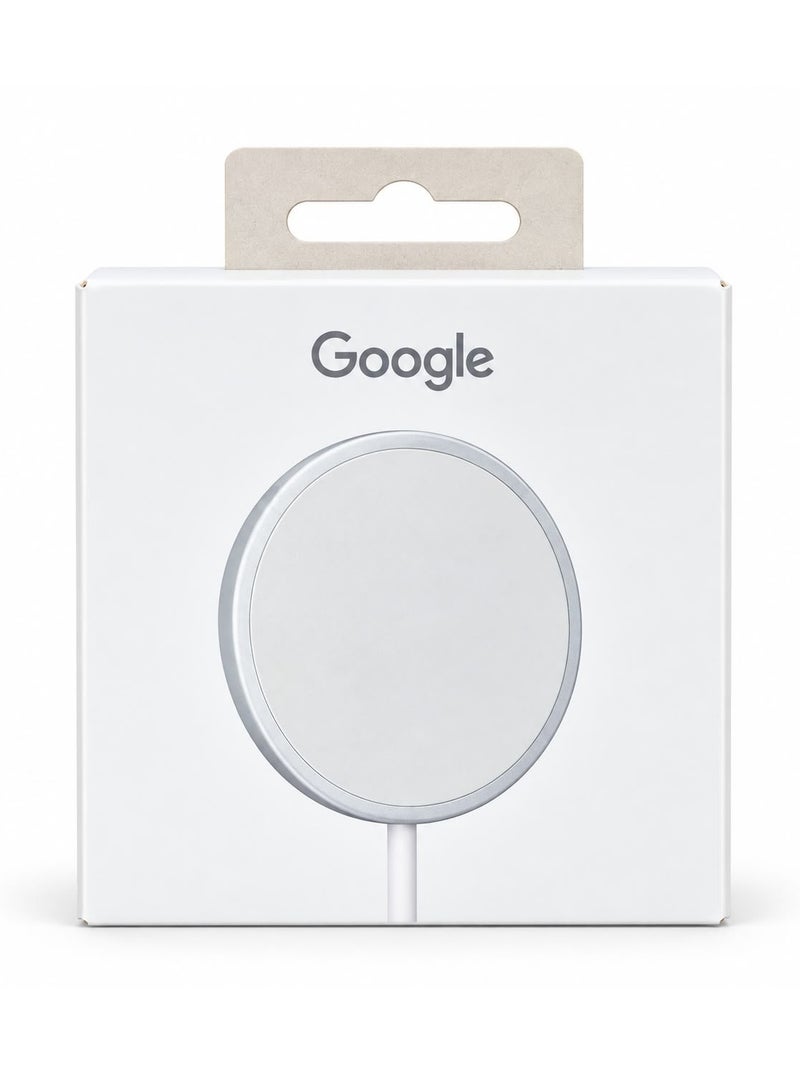 جوجل Google PixelSnap Charger Magnetic Wireless Charger with Qi2, Up to 25W, USB-C Cable, Compact Snap-On Charging Pad for Pixel & Qi2 Devices, Fog FOG - Image 5