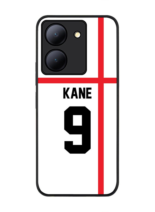 Stylizedd Rugged Black Edge case for Vivo Y27s/ Vivo Y27 5G, Slim fit Soft Flexible Rubber Edges Anti Drop Cover - Football Team - England, Player Name - Kane - Image 1
