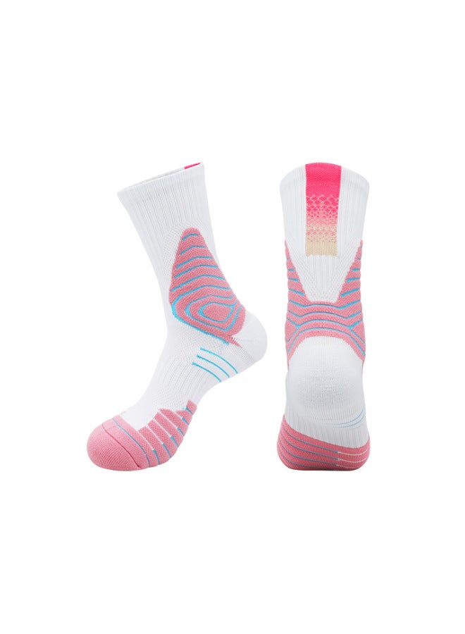 High-top Basketball Socks Actual Combat Long-tube Badminton Towel Socks Sweat-absorbent Zhongbang Running Socks Medium-tube Sports Socks