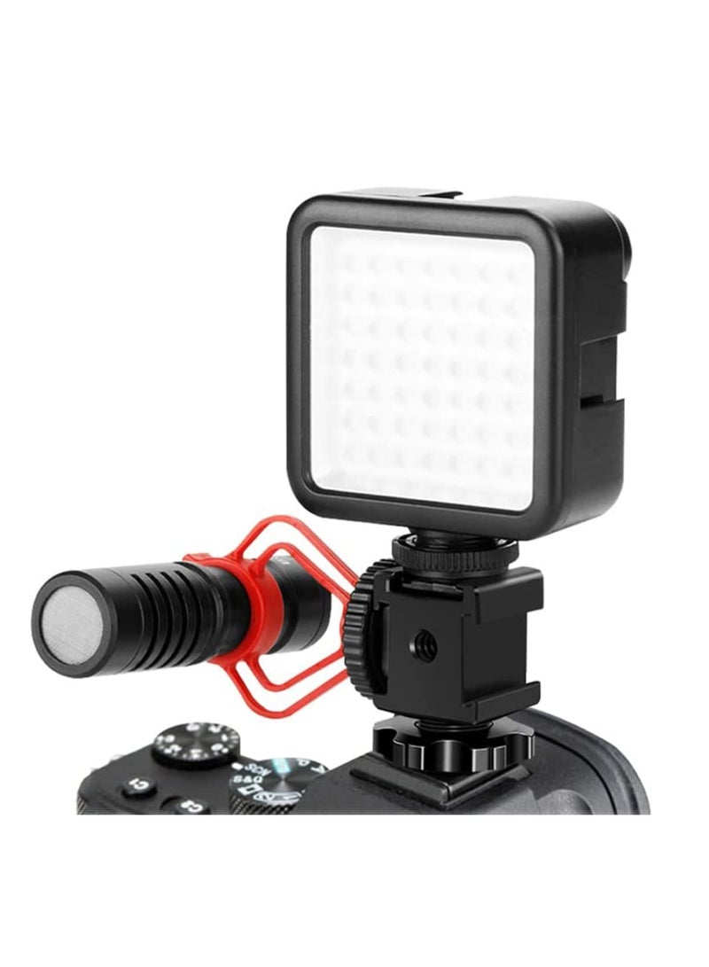 SOLARAE Camera Cold Shoe Mount Adapter, Aluminium Alloy Triple Hot Shoe Extension Bracket Holder for GoPro DSLR Cameras Flash Light, Monitor, Microphone - Image 2