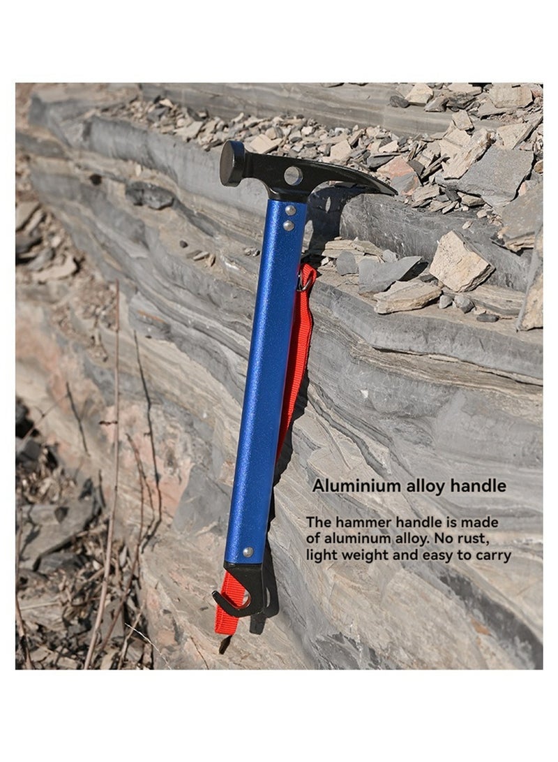 Two Piece Multifunctional Camping and Mountaineering Hammer Outdoor Tools Random Color - Image 4