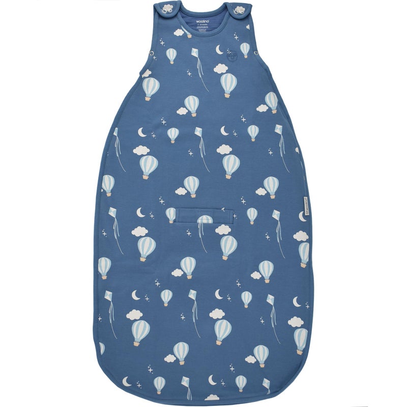Woolino Woolino 4 Season Baby Sleep Sack Ultimate Baby Sleeping Bag Merino Wool and Organic Cotton TwoWay Zipper Adjustable Universal Size Sleep Sack 224 Months Hot Air Balloon 