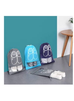 Excefore 8Pcs Shoe Bags, Portable Travel Shoe Bag Pouch Organiser Storage Bags Space Saving for Shoes Boots(3 Colour)  - Image 4