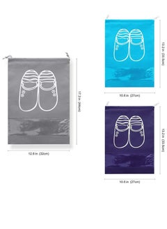 Excefore 8Pcs Shoe Bags, Portable Travel Shoe Bag Pouch Organiser Storage Bags Space Saving for Shoes Boots(3 Colour)  - Image 5