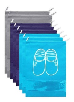 Excefore 8Pcs Shoe Bags, Portable Travel Shoe Bag Pouch Organiser Storage Bags Space Saving for Shoes Boots(3 Colour)  - Image 1