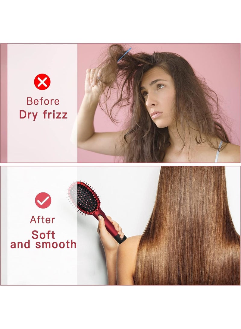 Zikra Diversion Safe Hair Brush, Stash Containers To Store Jewelry, Mini Keys, Beach Safe Container Real Hair Brush Comb for Valuables, Perfect for Travel or At Home, Red - Image 5