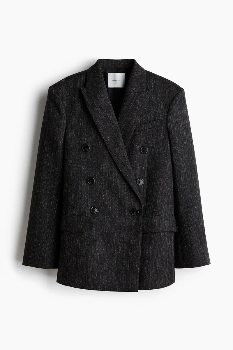 H&M Double-breasted wool-blend blazer