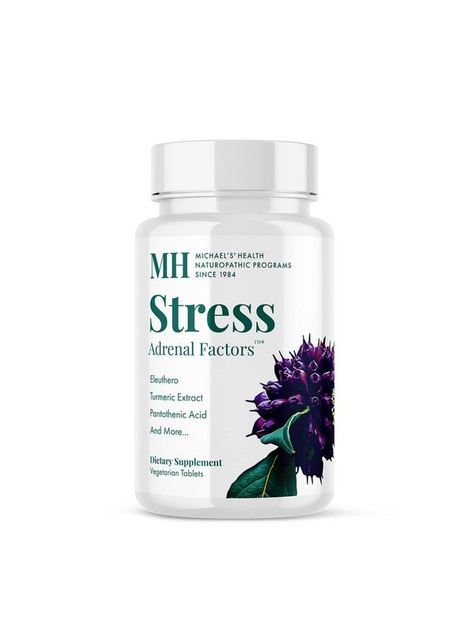 MICHAEL'S Health Naturopathic Programs Stress Adrenal Factors - 90 Vegetarian Tablets - Nutrients to Nourish The Adrenal Glands - with Turmeric & Ashwagandha - Stimulant Free - 30 Servings - Image 1