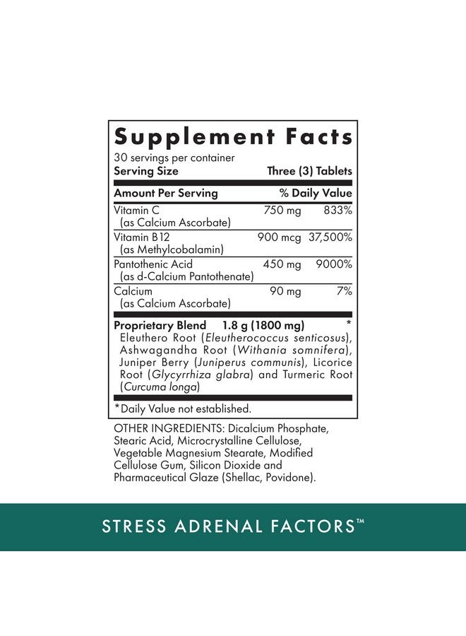 MICHAEL'S Health Naturopathic Programs Stress Adrenal Factors - 90 Vegetarian Tablets - Nutrients to Nourish The Adrenal Glands - with Turmeric & Ashwagandha - Stimulant Free - 30 Servings - Image 2