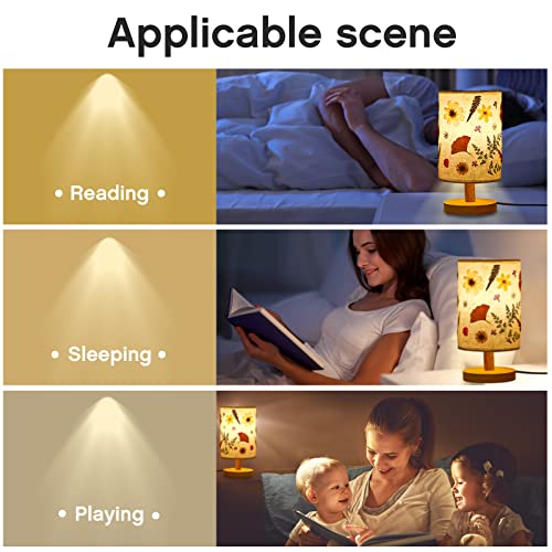 Hortsun Pressed Floral Lamp Bedside Vintage Flower Desk Lamp for Bedroom Living Room, Dorm, Home, Office Decor(1 Pcs,Modern Style) - Image 5