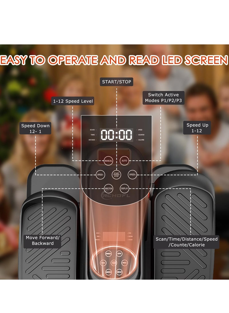 شو وو جهاز بيضاوي الشكل لتمرين الساق أثناء الجلوس لكبار السن، جهاز تمارين صغير محمول وهادئ للاستخدام في المنزل والمكتب - Image 5