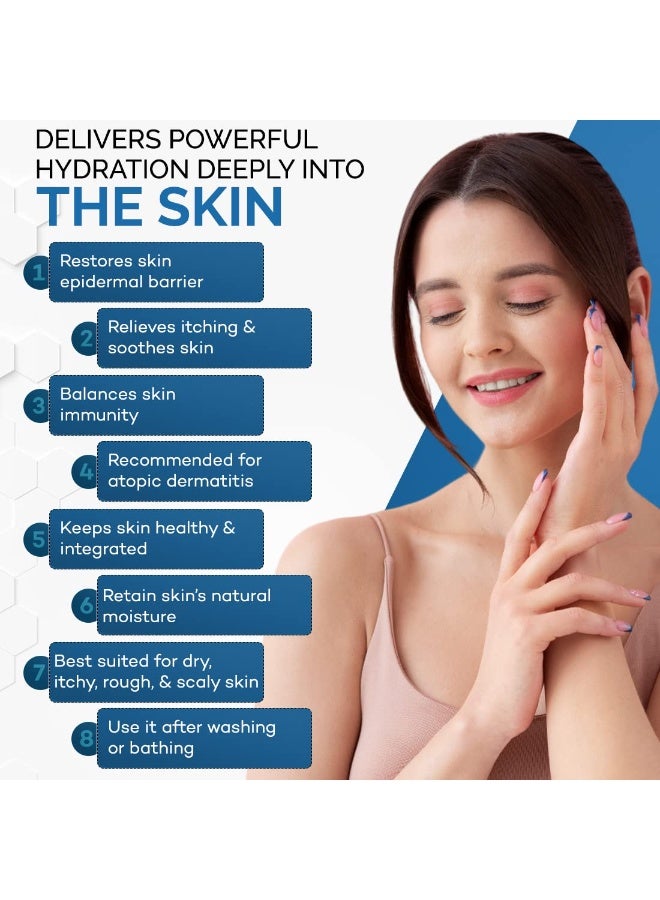 Elovera AD Moisturising Lotion 100ml | For Dry Skin | with Ceramides & Probiotic| Nourishes and Restores Skin Barrier | Dermatologically Tested | Hypoallergenic - Image 4