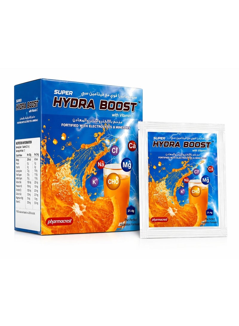 Safety Plus World Hydra Boost ORS (With Vitamin C) - Fortified with Electrolytes & Minerals (Pack of 10 sachets) - Image 1