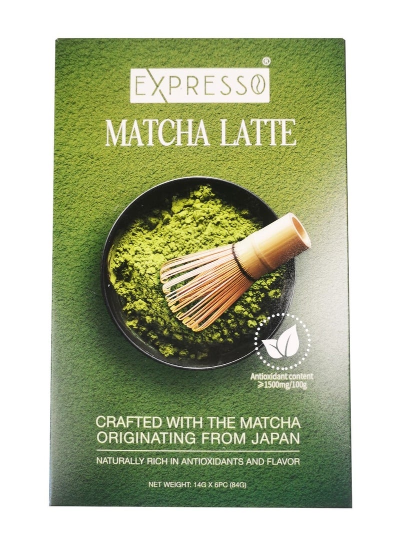 Expresso Matcha Latte Powder 14g x 6 Sachets 84g | Premium Japanese Matcha Green Tea | Antioxidant-Rich Natural Energy Drink | Perfect for Matcha Latte and Tea - Image 5