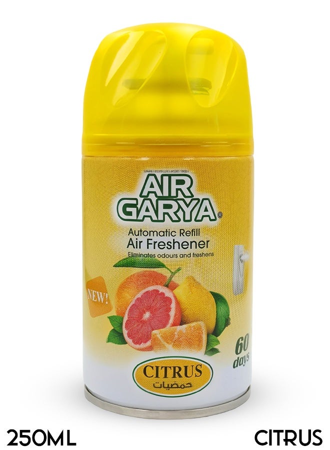 معطر جو AIR GARYA التلقائي لإعادة التعبئة: رائحة الحمضيات، غير رذاذ، يعتمد على الزيوت العطرية، وتركيبة غير سامة للاستخدام في المنزل والمكتب والسيارة (250 مل) - Image 1