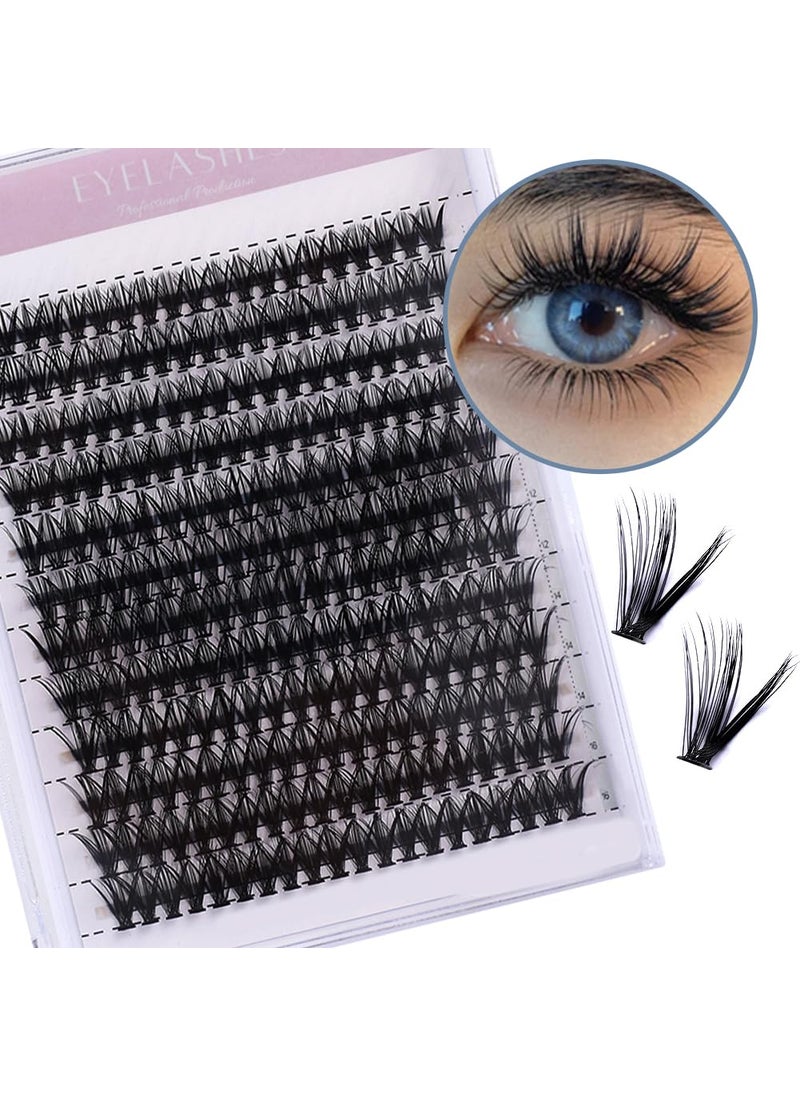 NuAngela NuAngela Lash Clusters 40D D Curl DIY Lash Extensions 240PCS 8-16MM Individual Lashes Cluster Lashes Natural Eyelash Extensions Indicidual Eyelashes 