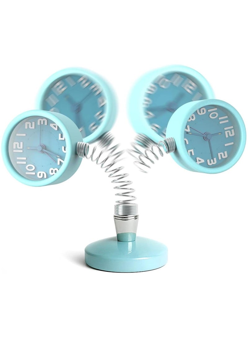 Mini Alarm Clock, Portable Stylish Design Stainless Steel Spring Base, Classic Analog Table Clock with Precise Quartz Movement and Clear Alarm Sound, Perfect for Bedside Table, Office or Car - Image 4