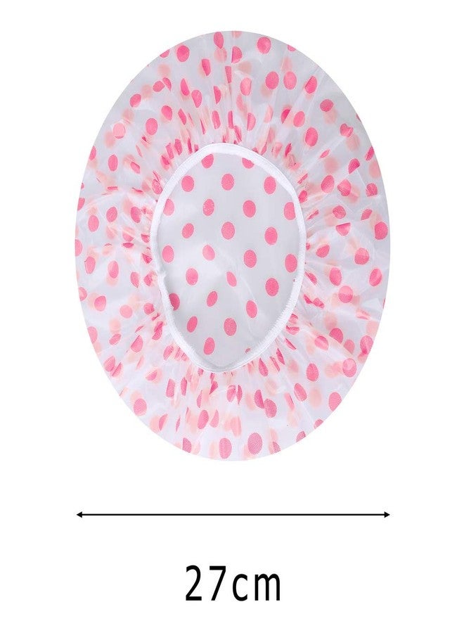 Pengxiaomei Shower Cap, 3 Pcs Waterproof Reusable Shower Caps Bath Hair Hat for Women Men Kids - Image 3