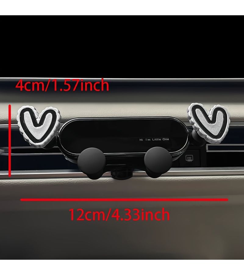 A Cute Cartoon Car Phone Holder Basic Adjustable Rotatable Air Vent Mount For Car Navigation Easy Installation Compatible With Various Car Models And Phones - Image 2