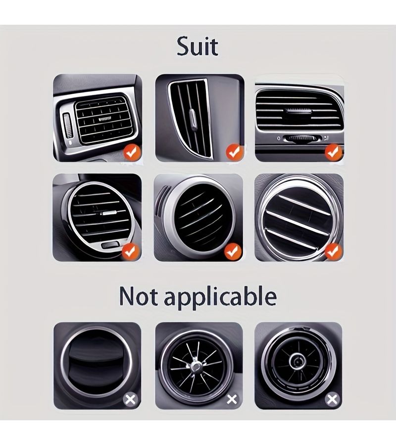 A Cute Cartoon Car Phone Holder Basic Adjustable Rotatable Air Vent Mount For Car Navigation Easy Installation Compatible With Various Car Models And Phones - Image 4
