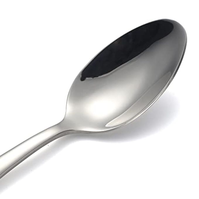 X-zrew Dinner Spoons Set of 4 Stainless Steel Silverware Spoons Set Soup Spoon Tablespoons for Home Kitchen Restaurant - Image 3