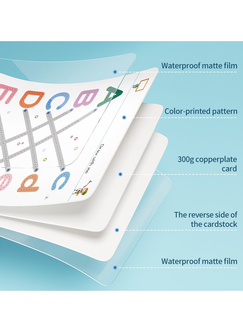 Dot to Dot Book Stroke Line Dot Toddler Erasable Paper Training Book Pen Control - Image 2
