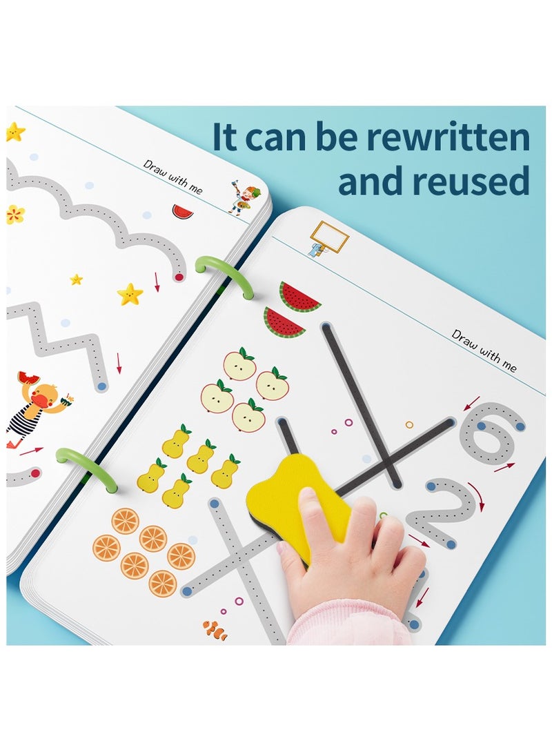 Dot to Dot Book Stroke Line Dot Toddler Erasable Paper Training Book Pen Control - Image 3