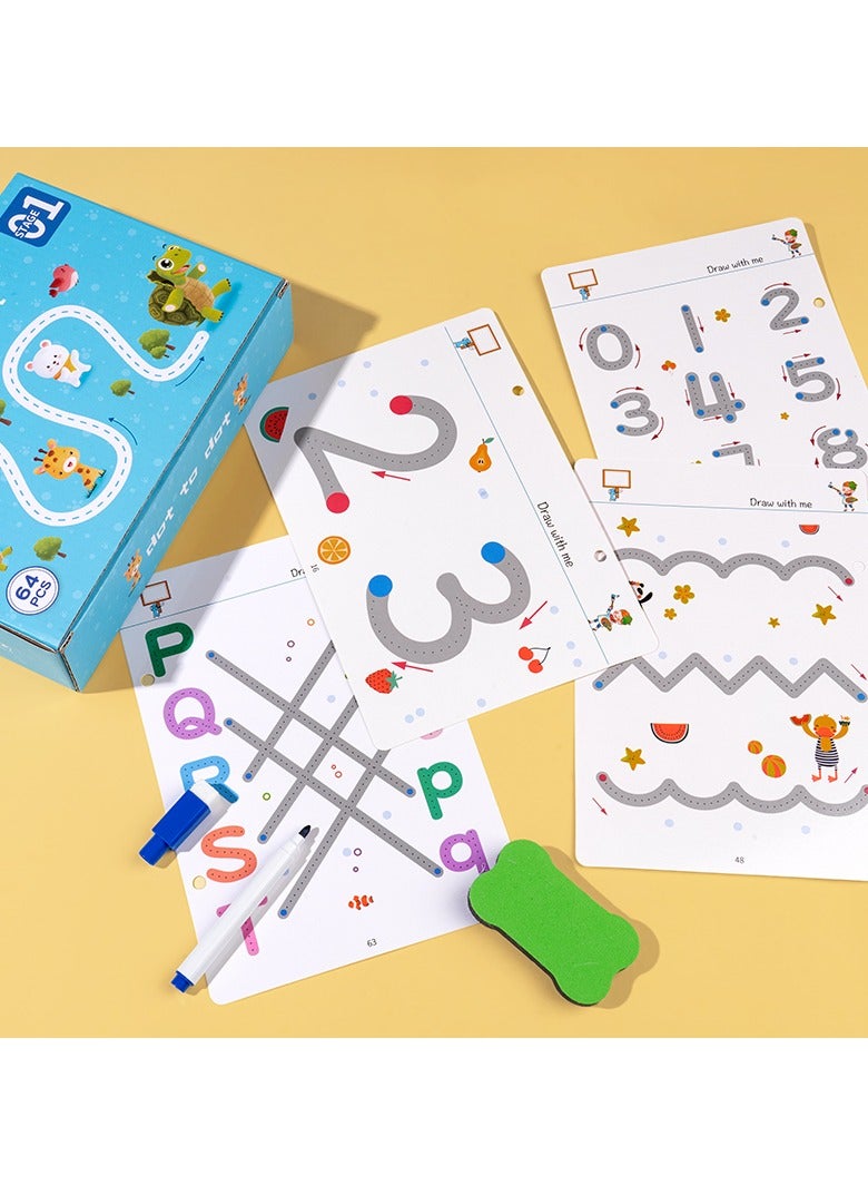 Dot to Dot Book Stroke Line Dot Toddler Erasable Paper Training Book Pen Control - Image 5