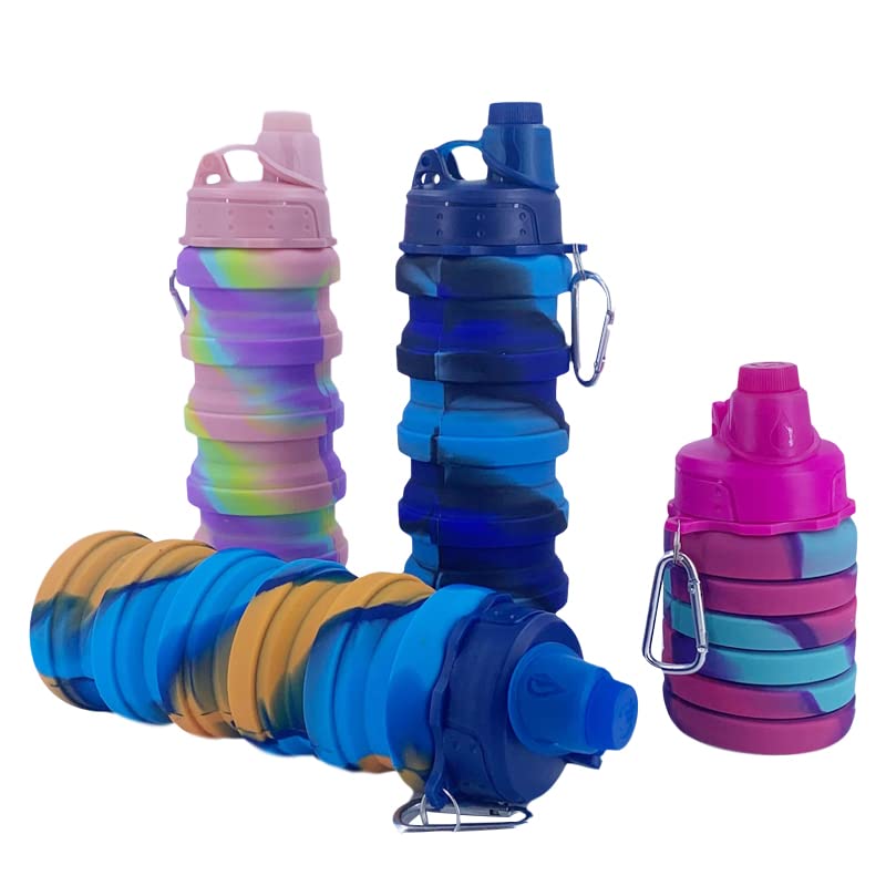 RENMAX Silicon Foldable Water Bottle/BPA free 500 ml Bottle (Pack of 1, Multicolor, Silicone) - Image 5