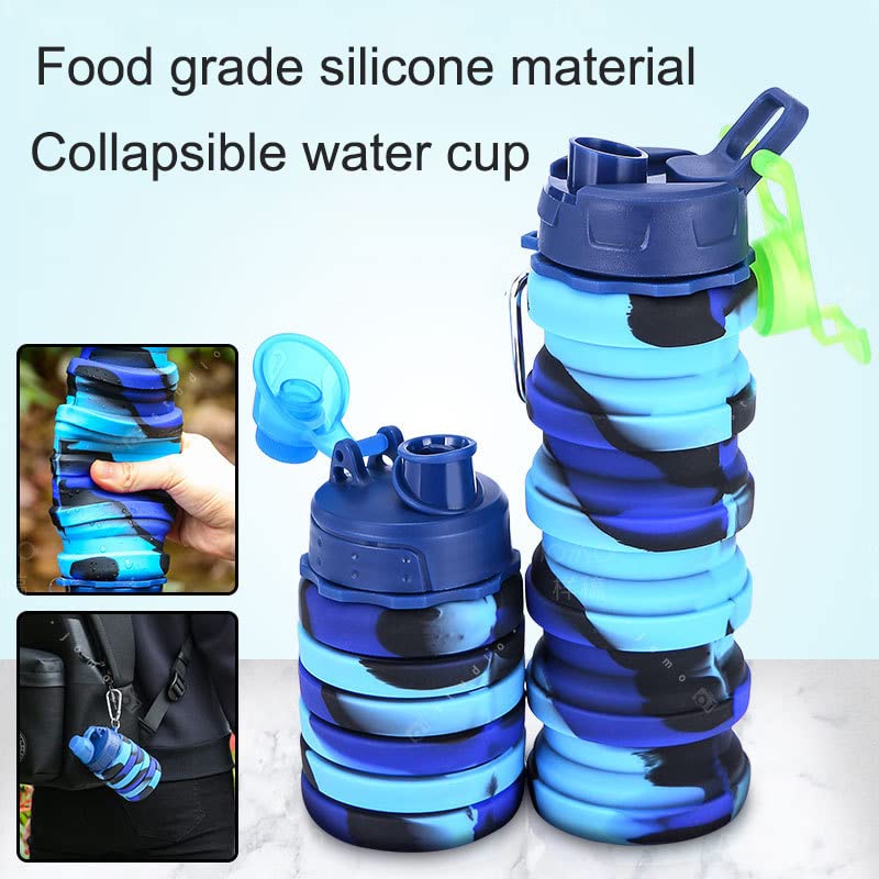 RENMAX Silicon Foldable Water Bottle/BPA free 500 ml Bottle (Pack of 1, Multicolor, Silicone) - Image 2