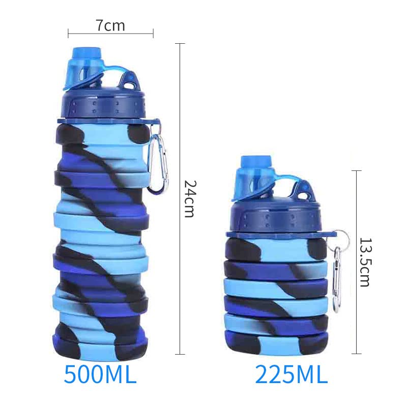 RENMAX Silicon Foldable Water Bottle/BPA free 500 ml Bottle (Pack of 1, Multicolor, Silicone) - Image 3