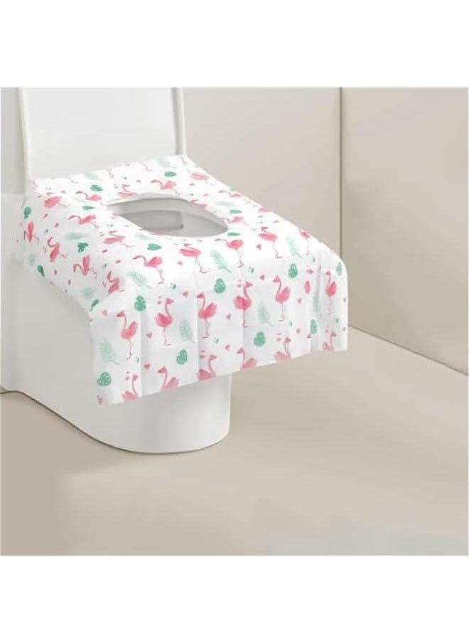 MIXDE - 30 Pcs Toilet Seat Covers Disposable Kids, Disposable Potty Liners for Toddlers, Extra Large Antibacterial Waterproof Portable, Toilets Kids Toddler Potty Training (Animal Print) - Image 1