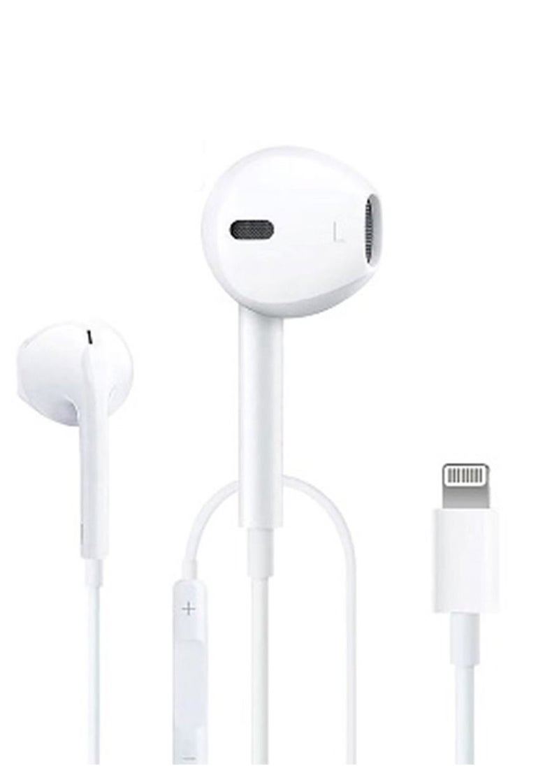 IQ TOUCH - IQ TOUCH SOLO-S7+ Wired Stereo Earphone With Lightning Connector, White - Image 1