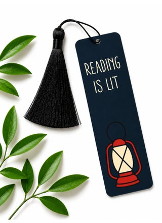 Reading Is Lit Bookmark with Tassel