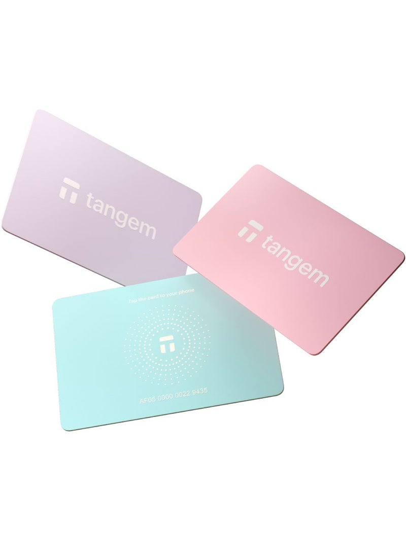 tangem Crypto Hardware Wallet 2.0 [PACK OF 3 Cards] - Blush Sky 