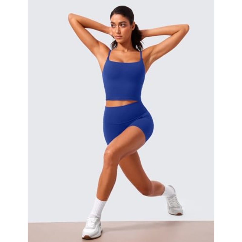 حمالة صدر رياضية نسائية طويلة من CRZ YOGA Butterlift - صدرية على شكل حرف U وأشرطة قابلة للتعديل للتمرين مع حمالة صدر مدمجة - Image 3