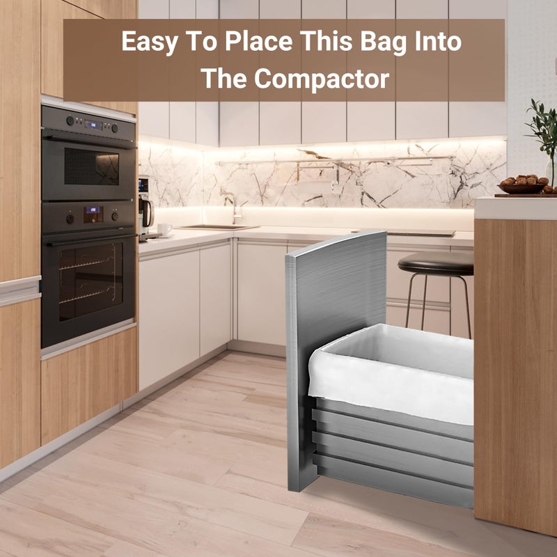 Reliable1st 18 Gallon Heavy Duty Compactor Trash Bags 50 Count Reinforced Drawstring Garbage Liners 1.2 Mil Thickness Fit 18 Gallon Compatible with Kitchenaid, Whirpool, GE 15 Inch Compactors GRAND SAVE! - Image 2