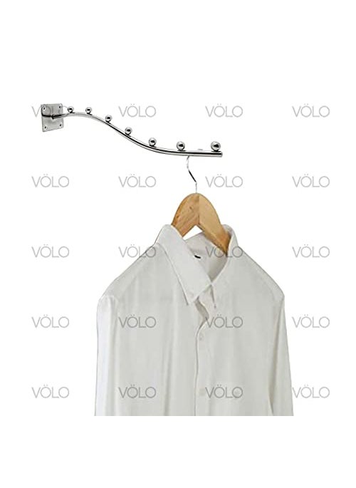 Volo VOLO Beads Stainless Steel Heavy Duty Wall Mount 7 Ball pin Dots Hook Wall Drope Hanger with Hardware Fittings Pack of 1 Steel  - Image 2