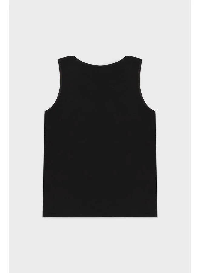 Mısırlı 1951 Black U-Neck Sleeveless Women's Tank Top.