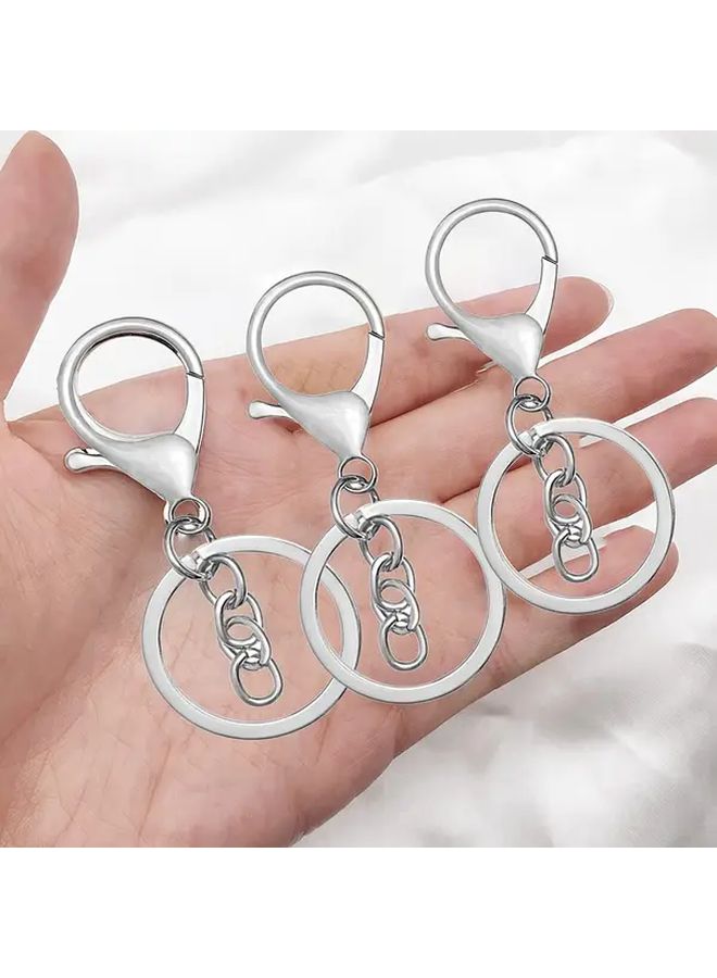 12pcs Black Lobster Claw Keychain Set Heavy Duty Zinc Alloy Rotating Trigger - Image 4