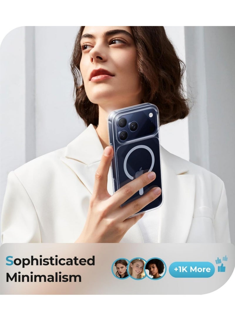 DUSALA for iPhone 17 Pro Max Case Clear, [Compatible with Magsafe][Anti-Yellowing][Mil-Grade Protection] Shockproof Magnetic Phone Case for iPhone 17 Pro Max, transparent - Image 4