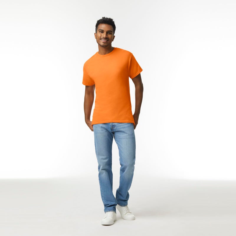Gildan Adult Ultra Cotton T-Shirt, Style G2000, Multipack, Safety Orange (2-Pack), X-Large - Image 3