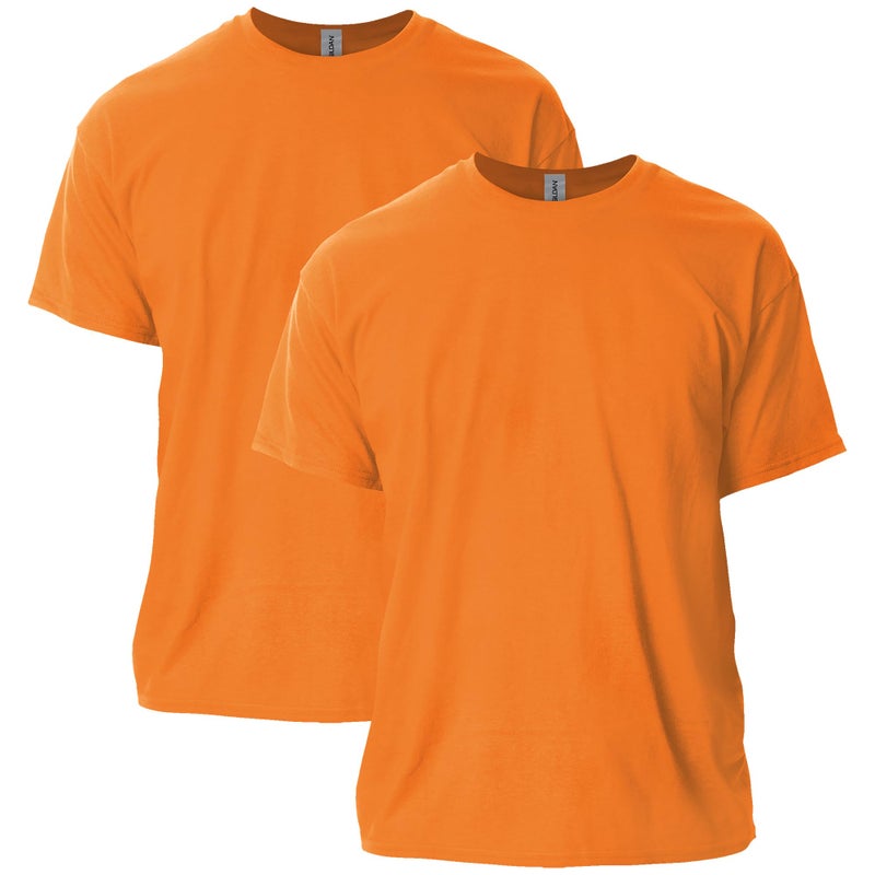 Gildan Adult Ultra Cotton T-Shirt, Style G2000, Multipack, Safety Orange (2-Pack), X-Large - Image 1