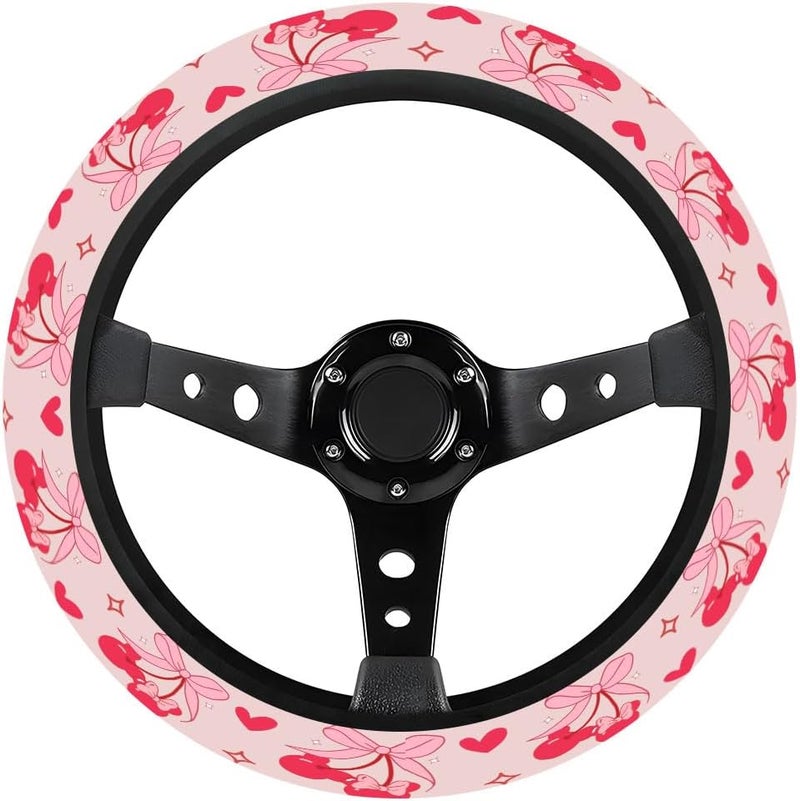 GENANY Mouse Steering Wheel Cover, Non-Slip Neoprene Wheel Grip, Breathable Driver Wheel Protector, Sweat-Absorbing Car Accessories, Gift Decor - Image 3