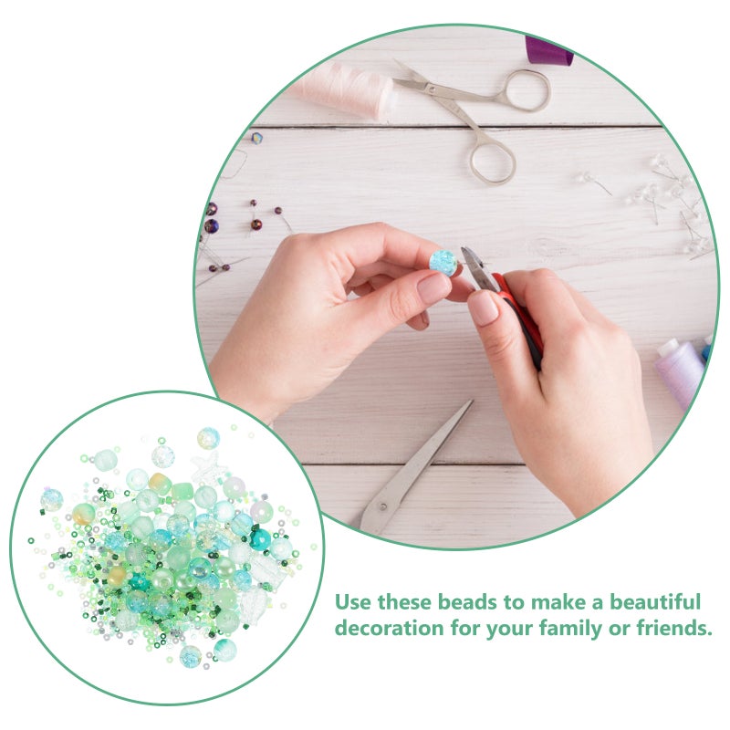 2 Bags of DIY Jewelry Beads DIY Crafts Glass Beads for Necklace Earrings Bracelet Making - Image 2