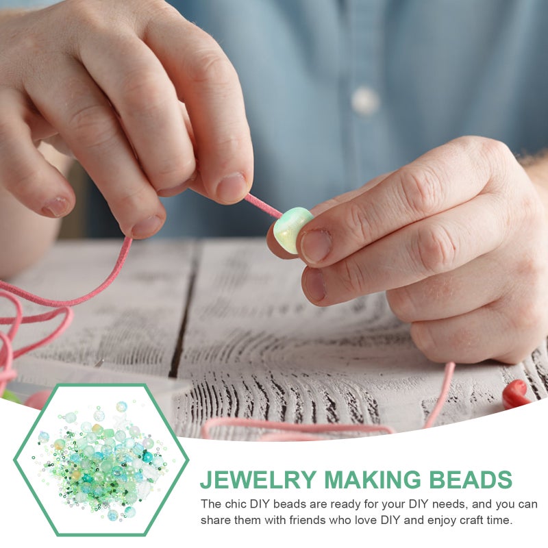 2 Bags of DIY Jewelry Beads DIY Crafts Glass Beads for Necklace Earrings Bracelet Making - Image 5