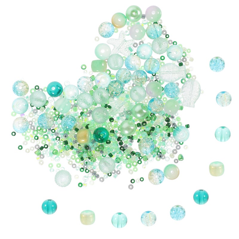 2 Bags of DIY Jewelry Beads DIY Crafts Glass Beads for Necklace Earrings Bracelet Making - Image 1