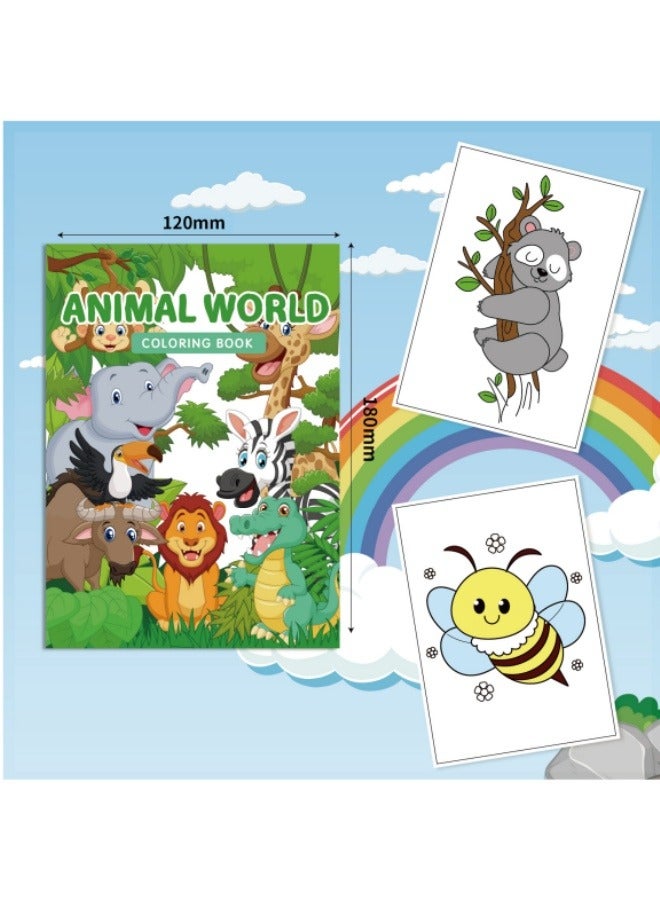 7 Coloring Book Set With Pen Cartoon Picture Book Dinosaur Animal Birthday Children Coloring Book Set  - Image 3