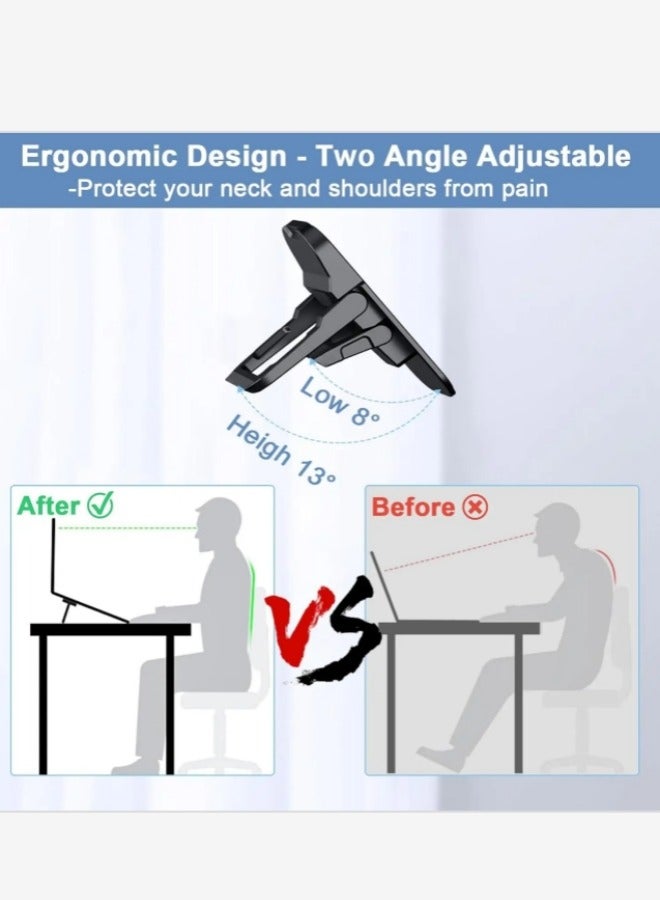 Portable invisible laptop stand, heightening pad suspended computer aluminum alloy, heat dissipation bracket (2 pieces) - Image 3