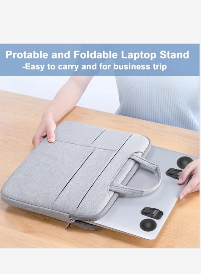 Portable invisible laptop stand, heightening pad suspended computer aluminum alloy, heat dissipation bracket (2 pieces) - Image 4